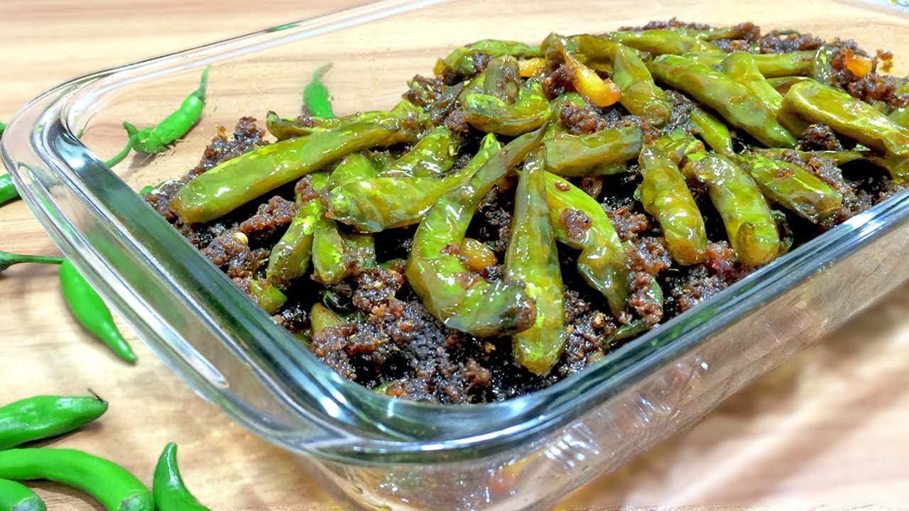 কাঁচা মরিচের আচার রেসিপি 